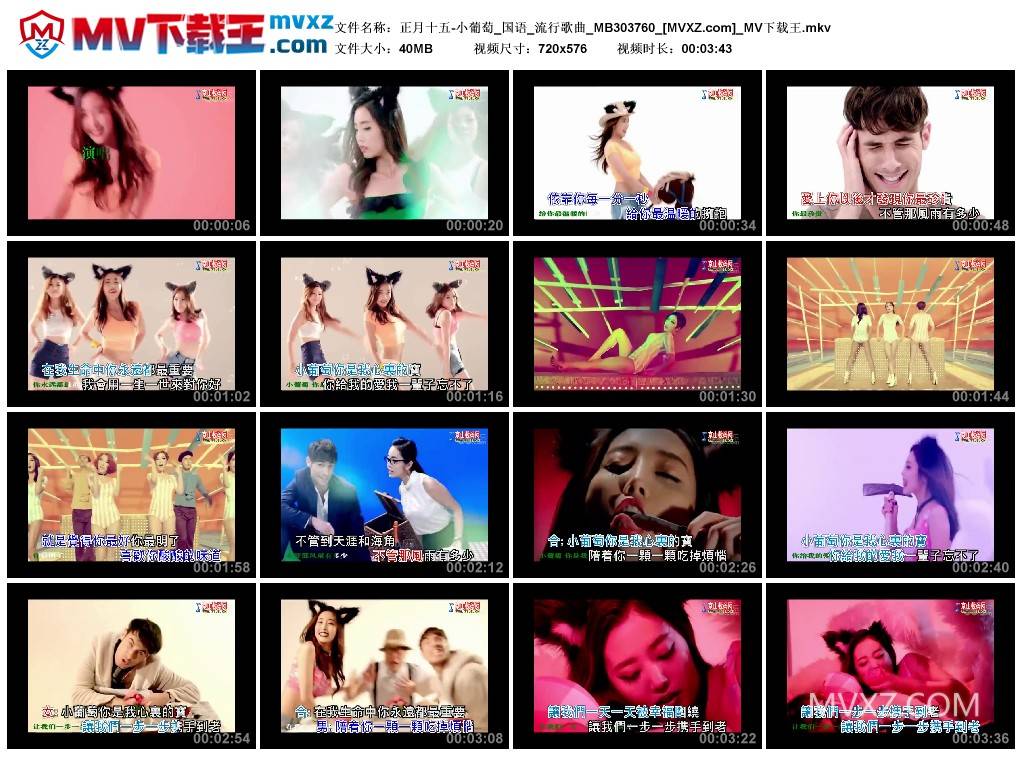 正月十五-小葡萄_国语_流行歌曲_MB303760